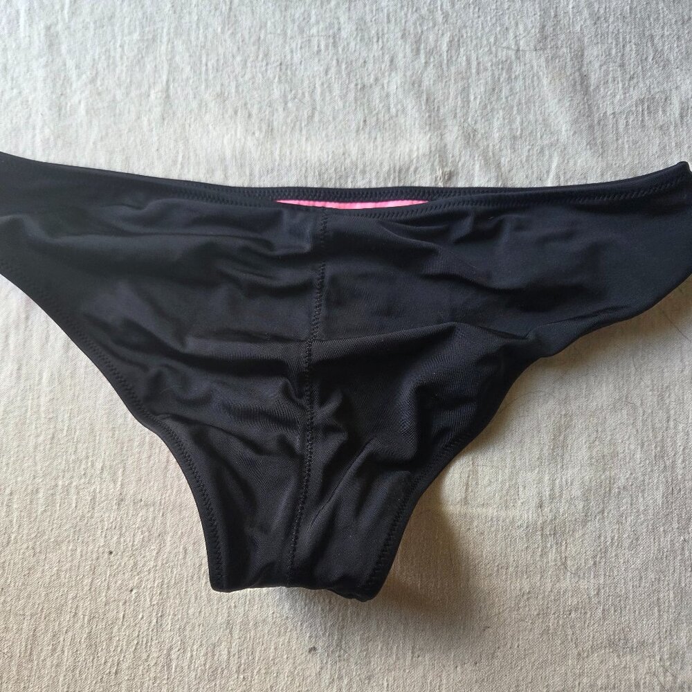 VS PINK Black Bikini Bottoms Low Rise. S
